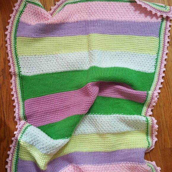 𝅺HANDMADE CROCHETED Baby Blanket made by ME!! ramosn - Picture 3 of 3